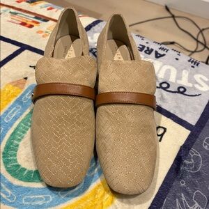 Cole Haan Beige Eber Suede Loafers